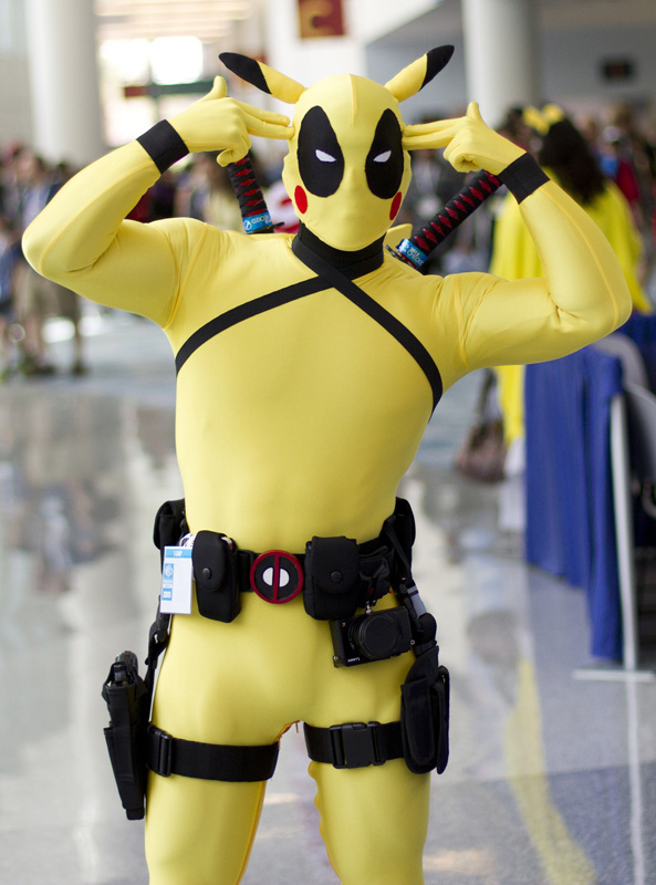 Deadpool Pikachu Cosplay Costume For Halloween 15070243